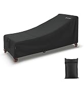 Velway Patio Lounge Chaise Cover, 1 Pack Waterproof Chair Lounge Covers, UV & Rip & Fade Resistan...