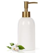 Natheeph 14OZ Ceramic Soap Dispenser Ceramic Soap Pump Dispenser Can Fill Liquid for Bathroom/Kit...