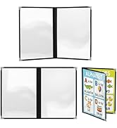 MADHOLLY Dry Erase Morning Menu Covers for 8.5"x11" Educational Posters - Holds 2 Sheets, 4 Pages...