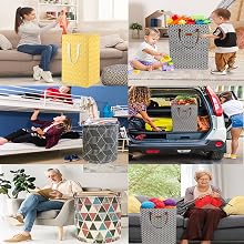 TeLUVHome 150 L Collapsible Laundry Basket Large Clothes Storage Toy Organization Bathroom Bedroom
