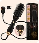 Dual voltage blow hair brush