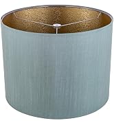 Wellmet Drum Lampshades, Easy Assembly Required Replacement Lamp Shades, Fabric Lampshades for Ta...