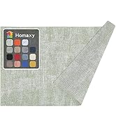 Homaxy Faux Leather Heat Resistant Placemats for Dining Table Set of 6, Waterproof Wipeable Washa...