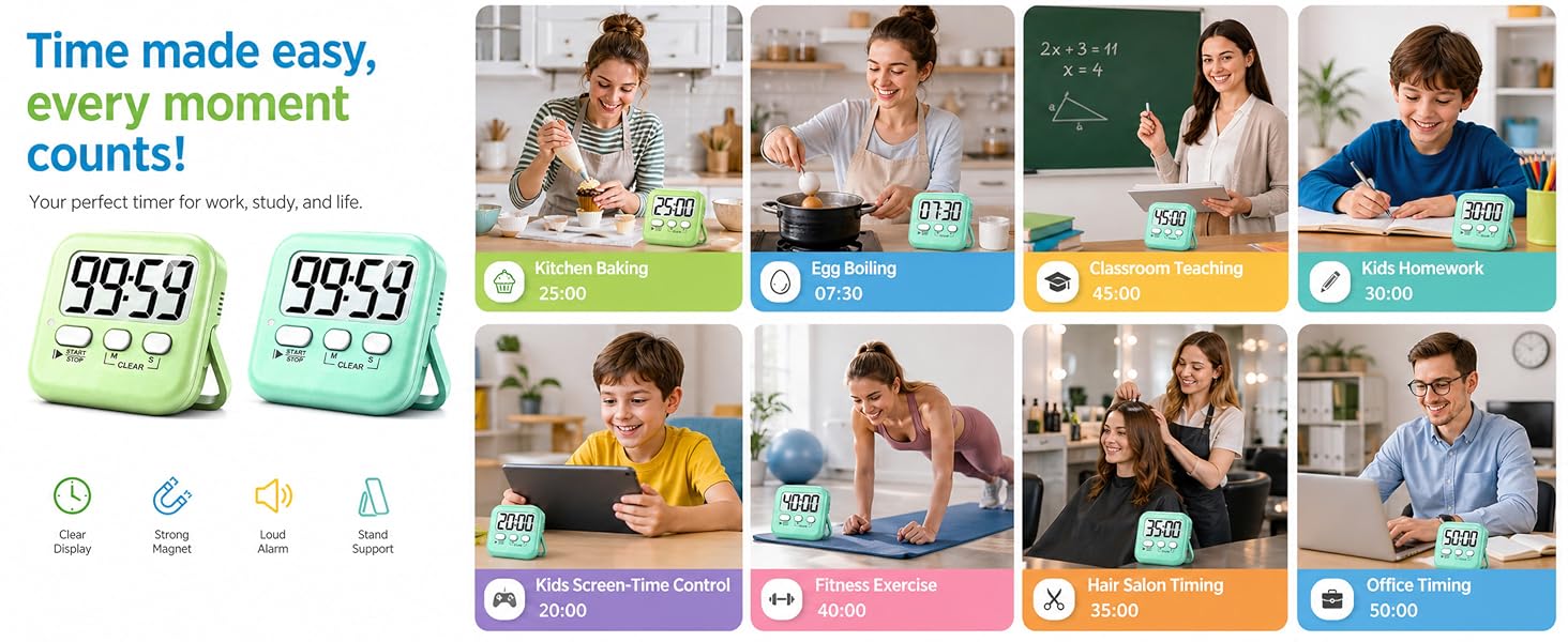 WIDE-APPLICATION HOUSEHOLD & CLASSROOM TIME MANAGEMENT TOOL.