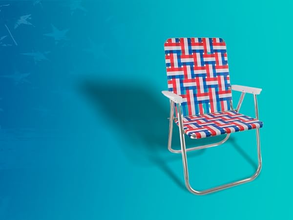 Beautiful chair with patriotic colors