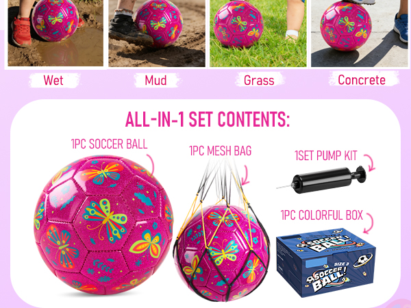 size 3 girls soccer ball beach ball toy