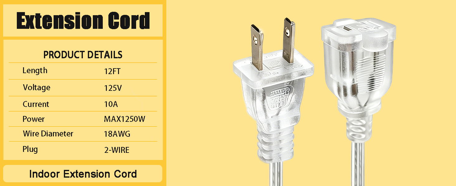 Clear Extension Cord