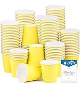 Prgery 150 Pack 3oz Yellow Paper Cups,Mouthwash Cups, Disposable Bathroom Cups,Small Paper Cups 3...