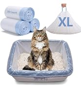 Cat Litter Box Liners, 30 Count, 36 x 19 In, 3 Mil, Drawstring | Heavy-Duty Extra-Thick Bags, Tea...