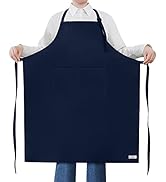 ROTANET Extra Large Apron for Men Adjustable Bib Apron with 2 Pockets Cooking Kichen Aprons Women...