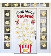 JarThenaAMCS Popcorn Classroom Door Decoration Bulletin Board Set Look Who' s Popping in Paper Cu...