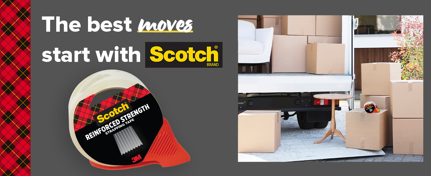 Scotch Reinforced Strength Shipping Strapping Tape