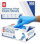 London Labs Synthetic Vinyl Exam Gloves Powder-Free, Latex-Free, Disposable, Ultra-strong, Food S...