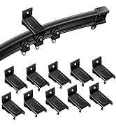 TOKPLNU Wall Mount Brackets for Flexible Curtain Track, Bendable Curved Curtain Rail Wall Mountin...