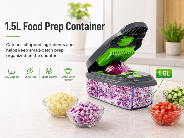 1.5L container for organized dicing prep