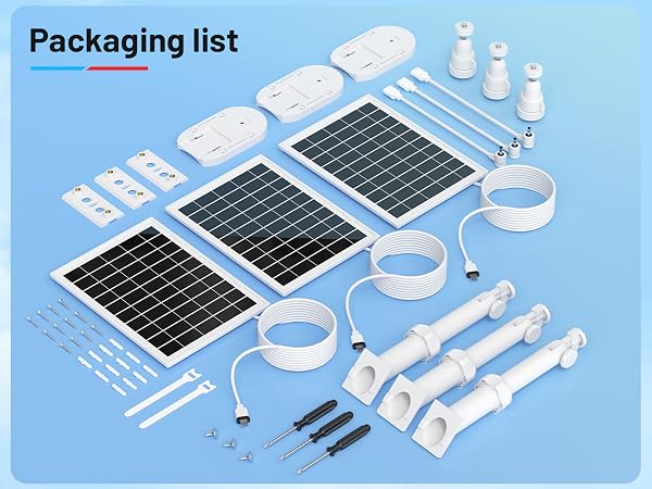 Solar Panel and 2-In-1 Wall Mount for Ring Cam