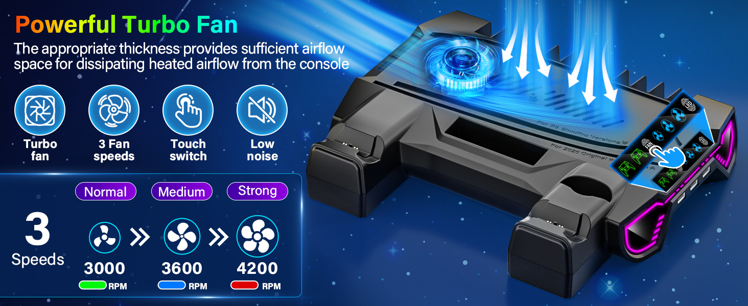 ps5 stand with cooling fan ps5 station with cooling fan