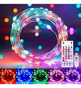 Minetom Fairy Lights Color Changing - 33FT 100 LED String Light with Remote, 16 Single Colors & 6...