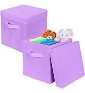 ShellKingdom Storage Bins, Foldable Fabric Storage Cubes with Lid, Clothes Storage Organizer Draw...