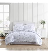 Laura Ashley - Queen Comforter Set, Soft Cotton Bedding with a Medium Weight for Year Round Use, ...