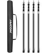 JAICOM Adjustable Tarp Poles, Tent Poles for Camping, Set of 4, 7'6" Telescoping Poles for Tarp, ...