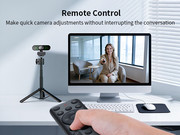 Use the remote for instant camera adjustments such as zoom or camera switching