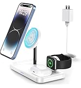 JoyGeek 3-in-1 Charger Stand for Magsafe: Magnetic Charging Station for iPhone 15/14/13/12 Pro Ma...