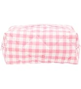 PAZIMIIK Cozy Makeup Bag Small Aesthetic Travel Zipper Cosmetic Pouch for Women Make Up Beauty Ac...