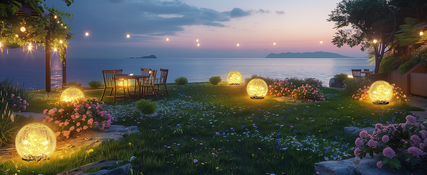 Garden Solar Ball Lights Outdoor Waterproof