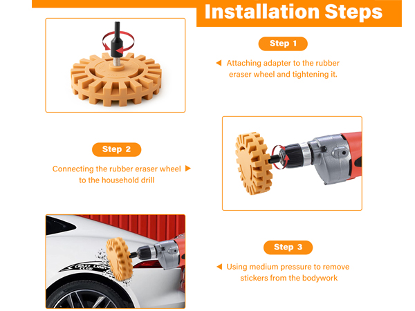 Adhesive Remover Wheel Tool Set