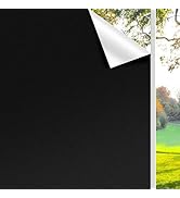Finnez Blackout Window Privacy Film No Glue Necesary Static Cling,Anti-UV,Black Window Film 100% ...