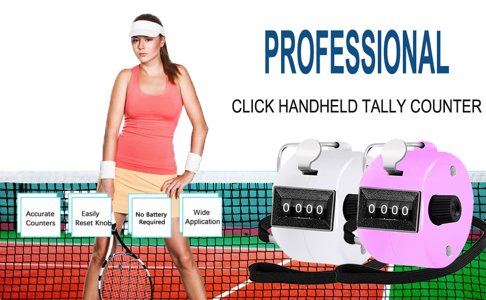 Tally Counter Clicker Counter Handheld Pitch Counter number click counter golf Knitting People pink