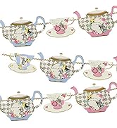 Alice in Wonderland Teapot Bunting Garland 13ft - Themed Decoration For Mad Hatter Tea Party, Bir...
