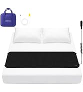 EOHELGRO Grounding Mat for Bed, Grounding Mattress Cover for Improving Sleep, Earth Mat Carbon Le...
