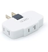 SYCON 3 Way Wall Outlet Extender AC Adapter, 2-Prong Swivel Mini Indoor Wall Tap Power Outlet Ext...
