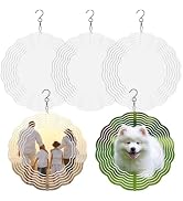 5 Pcs Sublimation Wind Spinner Blanks 8 Inch Bulk Aluminum Metal Sublimation Blanks Product Heat ...