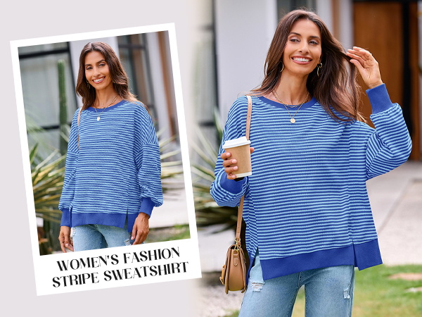 Fisoew Women's Fall Oversized Sweatshirt