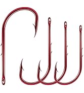 FishTrip Baitholder Hooks Fishing Offset- 100pcs Bait Holder Fish Hook Double Barbed Long Shank C...
