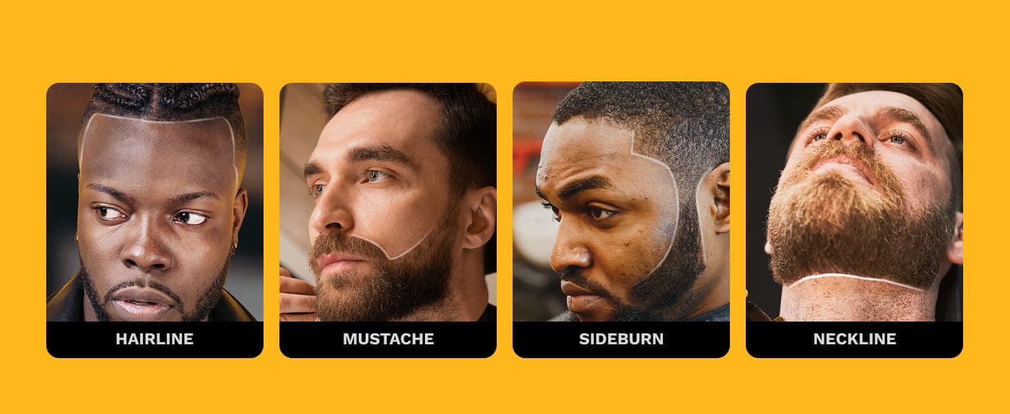 For Hairline, Mustache, Sideburn, Neckline