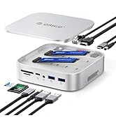 ORICO MiniRaid 10-in-1 Docking Station with Dual-Bay M.2 NVMe/SATA SSD Enclosure for Mac mini M4 ...