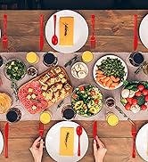 75 Pack Red Plastic Cutlery Heavy Duty Red Plastic Knives Forks and Spoons Disposable silverware set