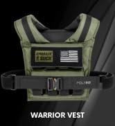 Polyfit (Warrior) Adjustable Weighted Vest - 25lb | 35lb | 45lb - Weight Vest with Adjustable Iro...