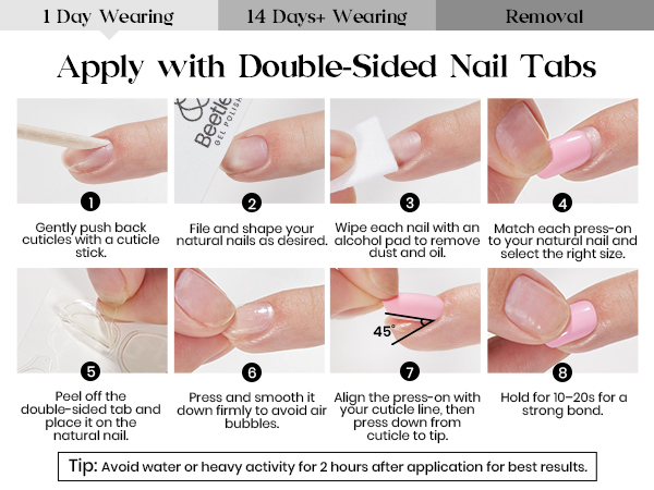 Beetles Press on Nails Kit