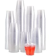 500 PACK Plastic Shot Glasses-1 Oz Disposable Cups-1 Ounce Tasting Cups-Party Cups Ideal for Whis...