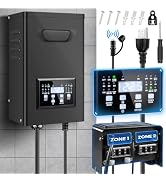 600W Low Voltage Landscape Transformer, 2 Zone Independent Control Landscape Lighting Transformer...