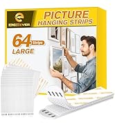 EMITEVER Picture Hanging Strips Heavy Duty, Damage Free Hanging Picture Hangers for Walls, Pictur...