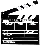 Movie Film Clap Board, 12"x11" Hollywood Clapper Board Wooden Film Movie Clapboard Accessory with...