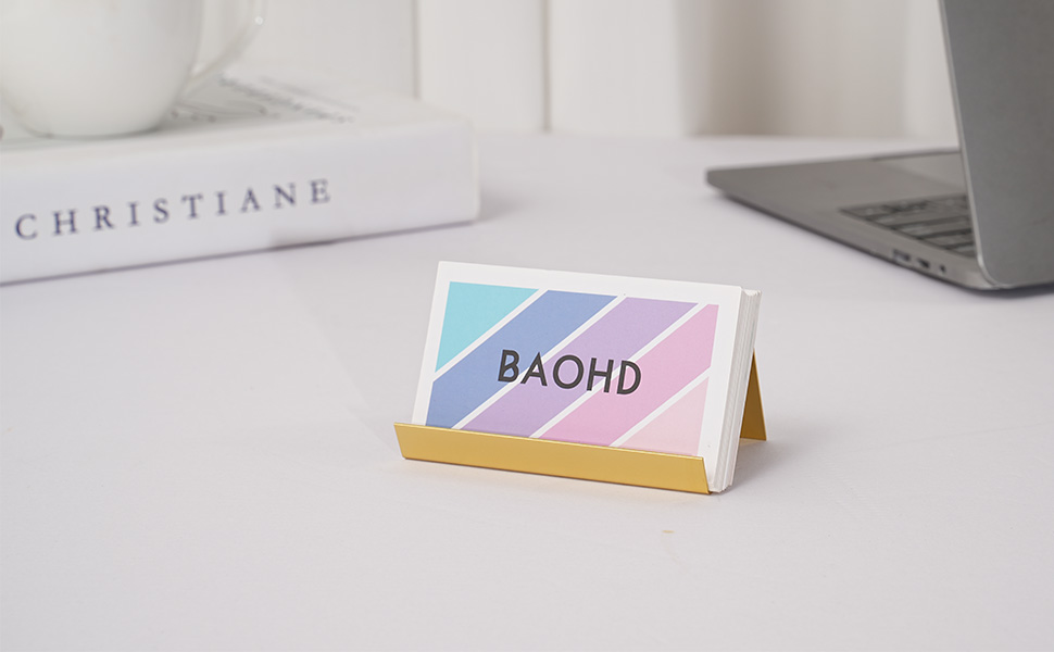 gold business card display