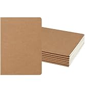 ZCZN 8 Pack A5 Kraft Notebooks Bulk, 8.15x5.5 Inches Blank Journaling Notebooks, Notebooks for Wo...