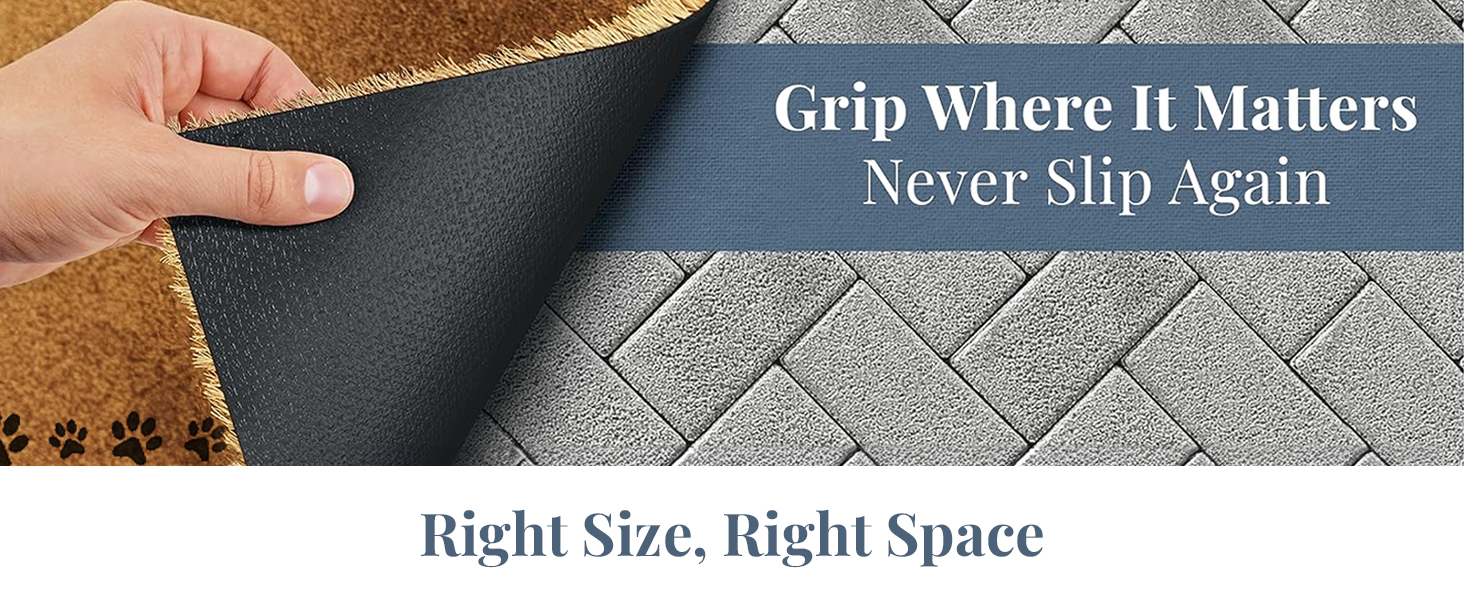 Indoor outdoor welcome mat Slip-proof rubber backing Exterior door mat Made of durable coir